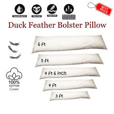 Duck Feather & Down Bolster Pillow Long Body Support Maternity Pregnancy Pillows for sale  Shipping to South Africa