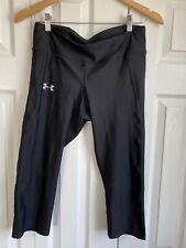 Under Armour Women’s Heatgear compression black Capri Leggings size Large for sale  Shipping to South Africa