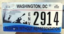 Placa de licencia de impuestos finales Washington DC ANACOSTIA RIVER CANOA KAYAK # 2914 segunda mano  Embacar hacia Argentina