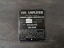 Usado, Placa de identificación Vox AC30 1963 segunda mano  Embacar hacia Argentina