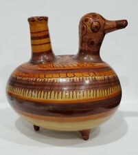 Canelo Tonala Clay Duck Bird Pottery Water Jug  for sale  Sparks