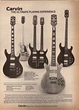 1980 VINTAGE 8X11 PRINT Ad FOR Carvin DC200, DN612 DOUBLENECK, LB50 BASS GUITARS for sale  Shipping to South Africa