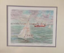 Watercolour boats signed for sale  REDHILL