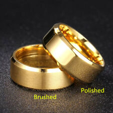 Used, Titanium Stainless Steel 8mm Brushed Finish Men Women Wedding Band Comfort Ring for sale  Shipping to South Africa