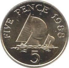 Moneda Giernésiais 5 peniques | velero | yate | Guernsey | 1985 - 1990 segunda mano  Embacar hacia Argentina