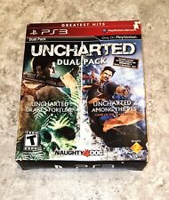 Paquete Doble Uncharted PS3 Playstation 3 Completo 1 Drake's Fortune 2 Among Thieves segunda mano  Embacar hacia Argentina