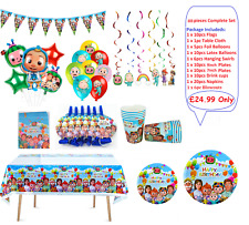 Cocomelon Theme Party plates cups banner Balloons kids birthday party Decoration for sale  Shipping to South Africa