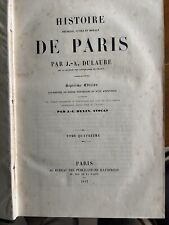 Histoire paris dulaure d'occasion  Montesson