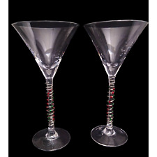 Lenox Discontinued Beaded Gems Martini Glasses Set Of 2, used for sale  Shipping to South Africa