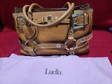 Luella Bartley Satchel Purse Tote Brown Leather Handbag Bag Vintage for sale  Shipping to South Africa