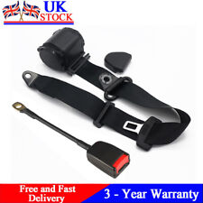 Universal 3 Point Seat Belts Safety Belt 4m Length Retractable Long Strap NEW for sale  SOUTHALL