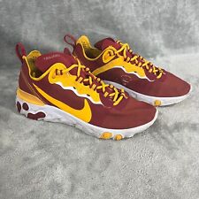 Used, Nike React Element 55 USC Trojans NCAA Sneakers CK4853-600 Size Mens 6 for sale  Shipping to South Africa