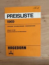 Hagedorn preisliste 1969 gebraucht kaufen  Deutschland
