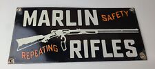 Placa de porcelana vintage Marlin armas de fogo - placa de bomba de gás rifle repetitivo comprar usado  Enviando para Brazil
