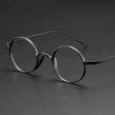 Óculos femininos retrô redondo puro titânio aro completo armação de óculos vintage masculino, usado comprar usado  Enviando para Brazil