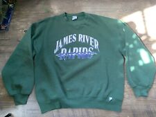 Sudadera Vintage James River Rapids Para Hombre L Verde Cuello Redondo Pullover Russell segunda mano  Embacar hacia Argentina