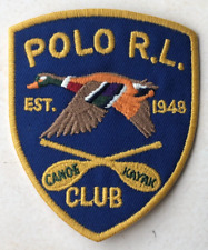 Used, Genuine American PRL "Polo RL 1948 Canoe Kayak" Fabric Embroidered Patch Emblem for sale  Shipping to South Africa