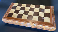 Juego de ajedrez plegable portátil de madera hecha a mano 16,5" de colección segunda mano  Embacar hacia Argentina
