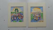 Unframed watercolours haitian for sale  LINCOLN