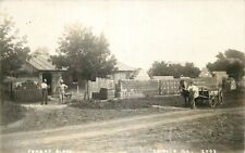 C U Williams Real Photo Postcard Cement Block Works, Gridley, Illinois - ca 1909 for sale  Shipping to South Africa