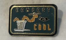 Used, Compost is Cool Worm in Trash Can Collectible Recycle Pin Lapel  for sale  Shipping to South Africa