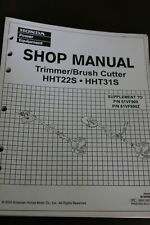HONDA POWER EQUIPMENT TRIMMER BRUSH CUTTER HHT22S HHT31S SUPPLEMENT Shop Manual for sale  Vulcan