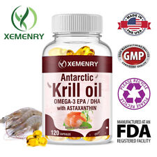 Usado, Óleo de krill antártico 2000mg - com suplementos de ômega-3 EPA, DHA e astaxantina comprar usado  Enviando para Brazil