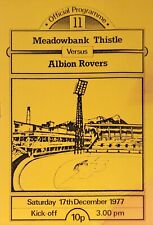 Meadowbank thistle albion for sale  LEIGH