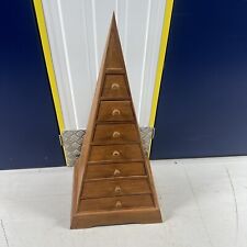 Vintage Chest Of Drawers Pyramid Shape Wooden Decor for sale  Shipping to South Africa