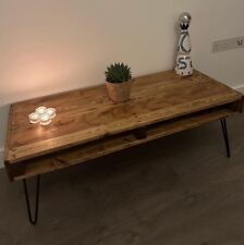 Handmade Unique Rustic Coffee Table on Hairpin Legs Free Delivery , used for sale  Shipping to South Africa