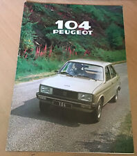 Peugeot 104 brochure for sale  NOTTINGHAM