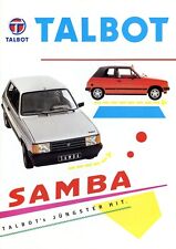 Talbot samba brochure d'occasion  Expédié en Belgium