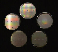 Historic 1970s-1980s silicon wafers - Qty of five, 4" wafers includes one DSP  , used for sale  Shipping to Canada