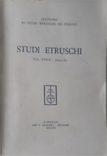 Studi etruschi. vol.xxxix usato  Reggello