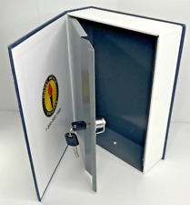 Usado, Cofre falso livro - Cofre para troca de metais dinheiro com trava de chave azul comprar usado  Enviando para Brazil