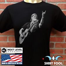 CAMISETA NEGRA DE CONCIERTO DE GUITARRA WILLIE NELSON segunda mano  Embacar hacia Argentina