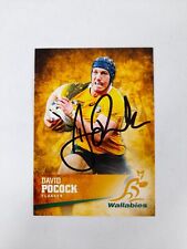 Used, ☆ Signed ☆ David Pocock Australian Wallabies Rugby Union Card ACT Senator - 2016 for sale  Shipping to South Africa