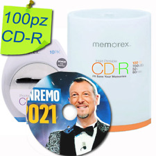 LOTTO CD-R MEMOREX 52X 80 MIN 700MB INK-JET PRINTABLE 100% STAMPABIL CON DVD PEN comprar usado  Enviando para Brazil