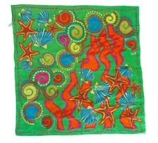 Vintage 1991 Ginnie Johansen Shells Stars Beach Cotton Scarf for sale  Shipping to South Africa