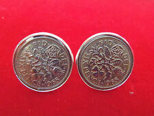 Lucky sixpence cufflinks for sale  PAR