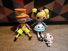 Lalaloopsy Mini Doll Figures Alice In Lalaloopsyland & Wacky Hatter Minifig Toy for sale  Shipping to South Africa