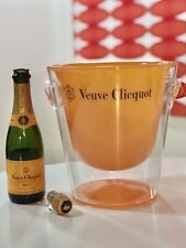 Used, Vintage Acrylic Clear Orange VEUVE CLICQUOT Champagne Ice Bucket Cooler 4 Quart for sale  Shipping to South Africa