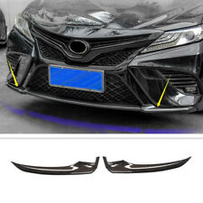 For 2018-2020 Toyota Camry Carbon Fiber Car Front Bumper Corner Lip Cover Trim for sale  Shipping to South Africa