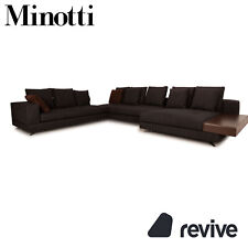 Minotti White Fabric Corner Sofa Grey Sofa Couch na sprzedaż  Wysyłka do Poland