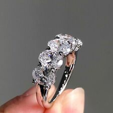 50 Pointer Lab-Created Oval Cut Diamond Ring Engagement Wedding Ring Jewelry for sale  Shipping to South Africa
