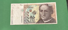 Cristóbal Colón 1992 Español 5000 Pesetas Moneda España Colón Billete segunda mano  Embacar hacia Mexico