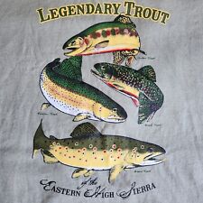 Camiseta Gráfica Mammoth Lake California Legendaria Trucha Pesca Verde 3X segunda mano  Embacar hacia Argentina