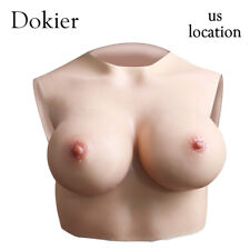 Silicone Crossdressers Breast Forms Chest Plates Drag Queen Mastectomy Enhancer, used for sale  Shipping to South Africa