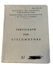 Libretto certificato ciclomoto usato  Bologna
