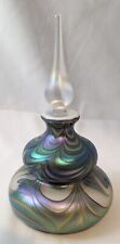 Okra Studio Glass Iridescent Pulled Feather Scent Bottle 1986 Richard Golding, used for sale  Shipping to South Africa